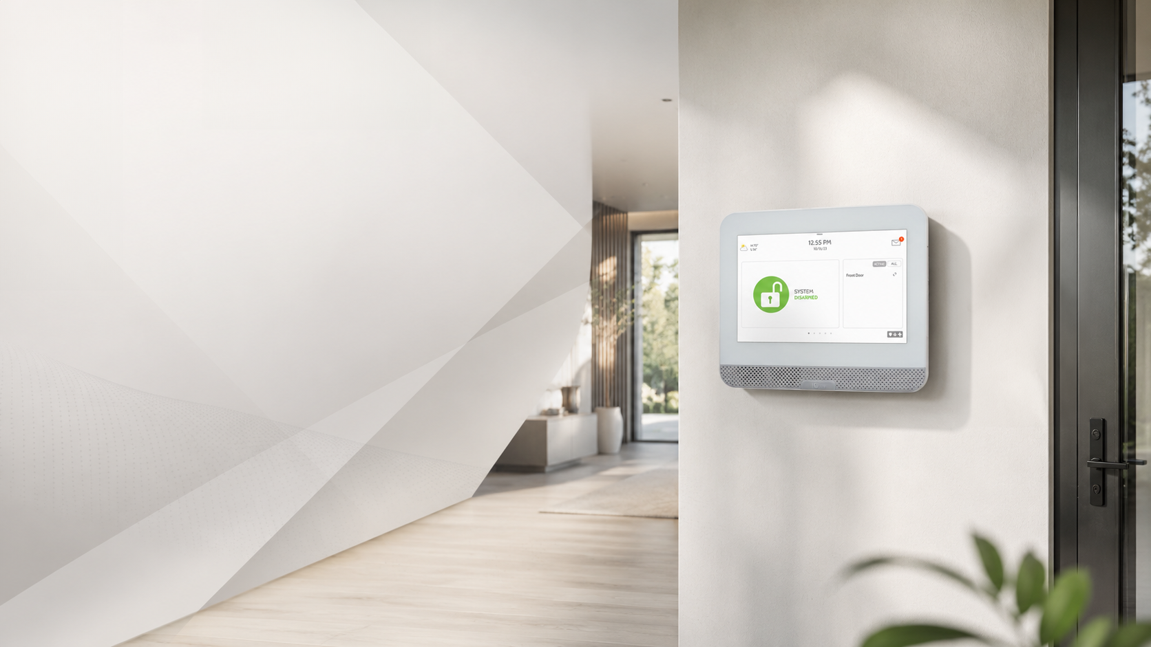 Homeowner using the smart panel at home